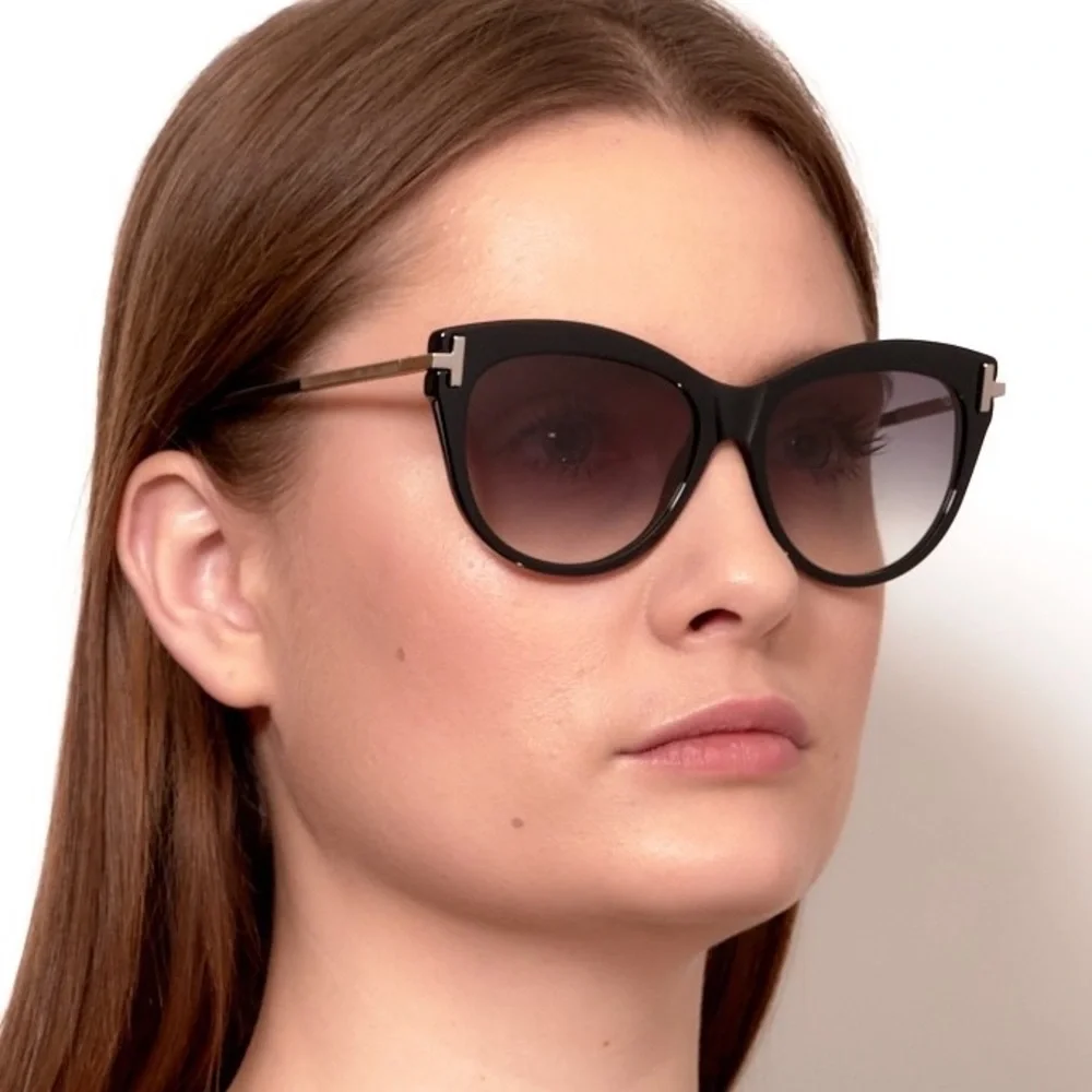 NEW TOM FORD BLACK CAT EYE WOMEN SUNGLASSES TOM FORD